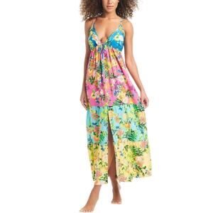 Bar III Women's Tiered Printed Cover-Up Maxi Dress, Size XS, NWT